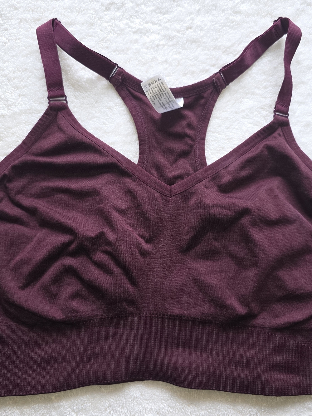 90 Degree By Reflex Seamless Racerback Bralette in Plum